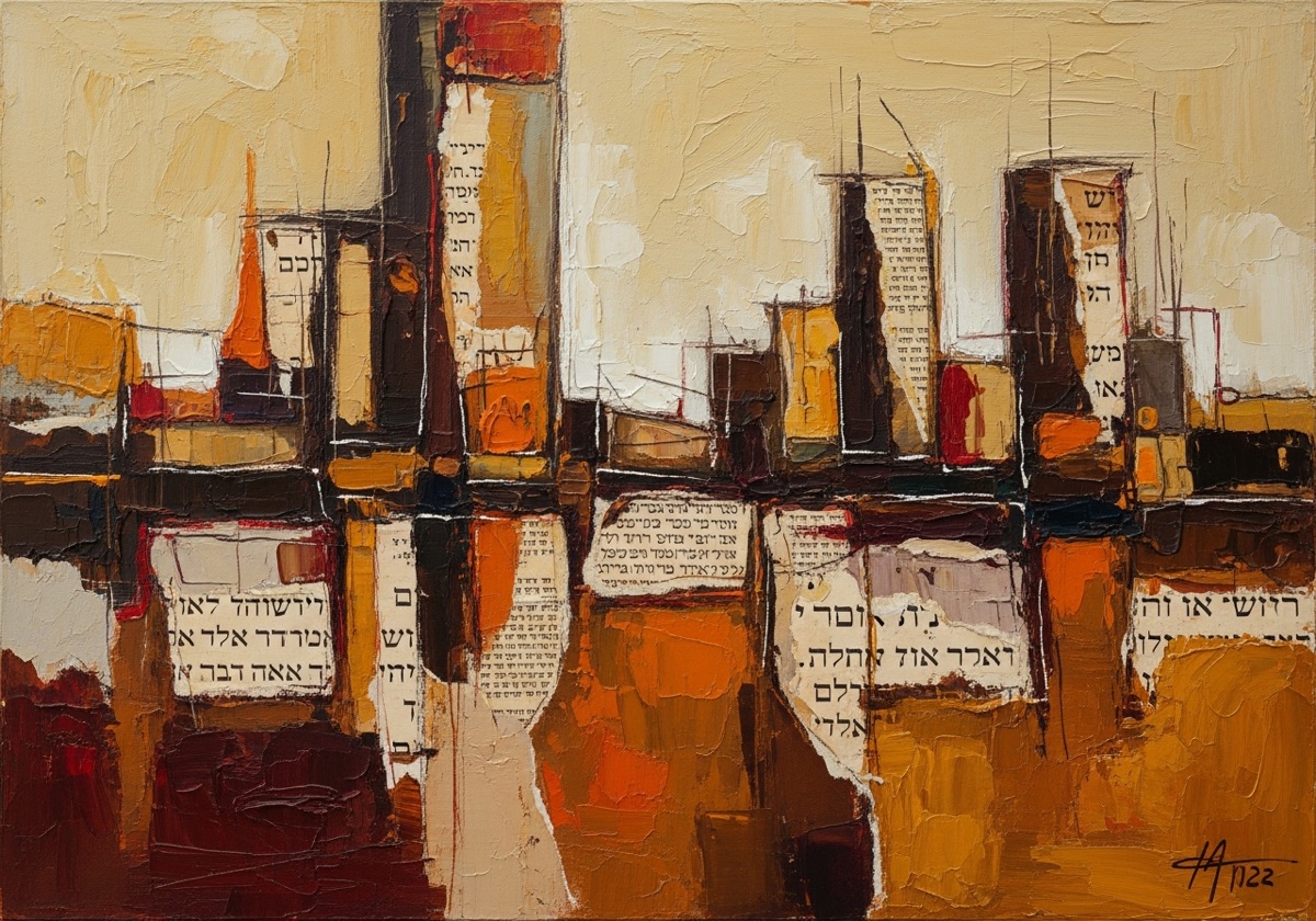 ראם תמר - עבודת מדיה מעורבת, קולאז' ושמן